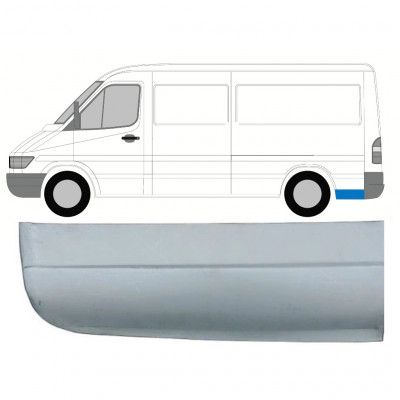 Aizmugurējā arka apakšējā daļa priekš Mercedes Sprinter 1995- / MWB / Kreisā 8145