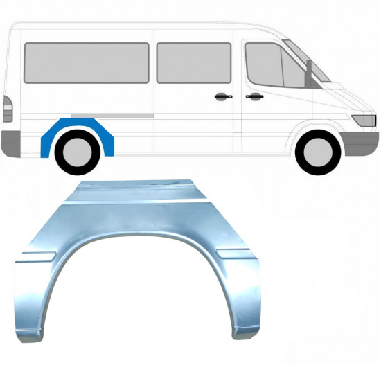 Aizmugurējā arka priekš Mercedes Sprinter 1995-2006 / Kreisais = Labais (simetrisks) 8558