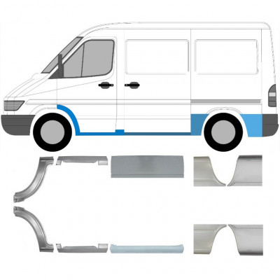 Remontdaļu komplekts priekš Mercedes Sprinter 1995-2006 / SWB / Kreisais+Labais /  6748