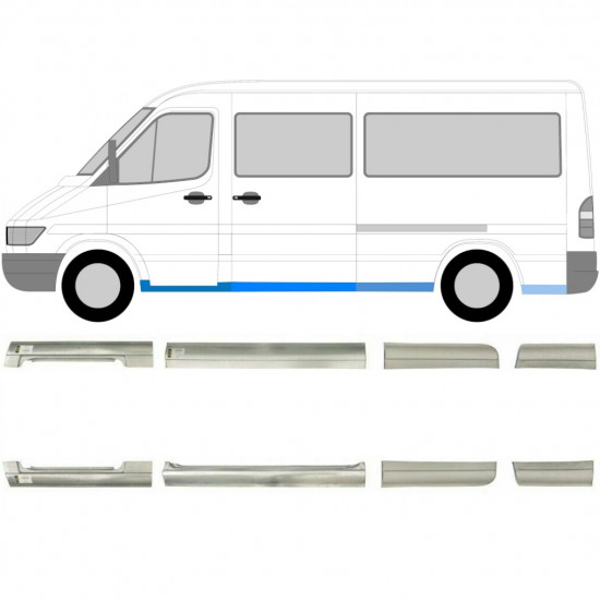 Remontdaļu komplekts priekš Mercedes Sprinter 1995- / MWB / Kreisais+Labais /  6755