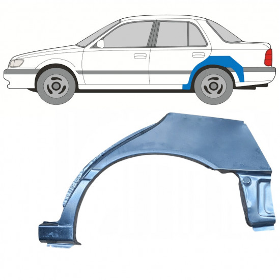 Aizmugurējā arka priekš Nissan Sunny N14 1991-1994 / Kreisā 11053