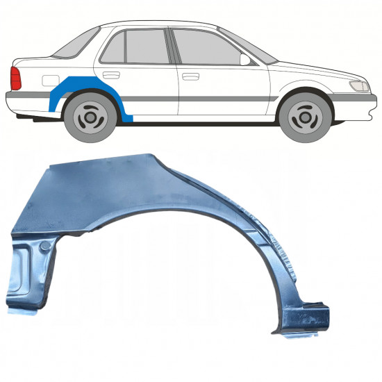 Aizmugurējā arka priekš Nissan Sunny N14 1991-1994 / Labā 11052