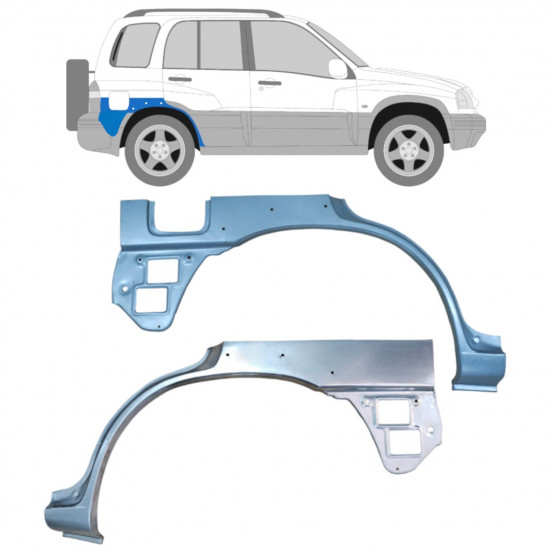 Aizmugurējā arka ar atveri priekš Suzuki Grand Vitara 1997-2005 / Kreisais+Labais / Komplekts 9171