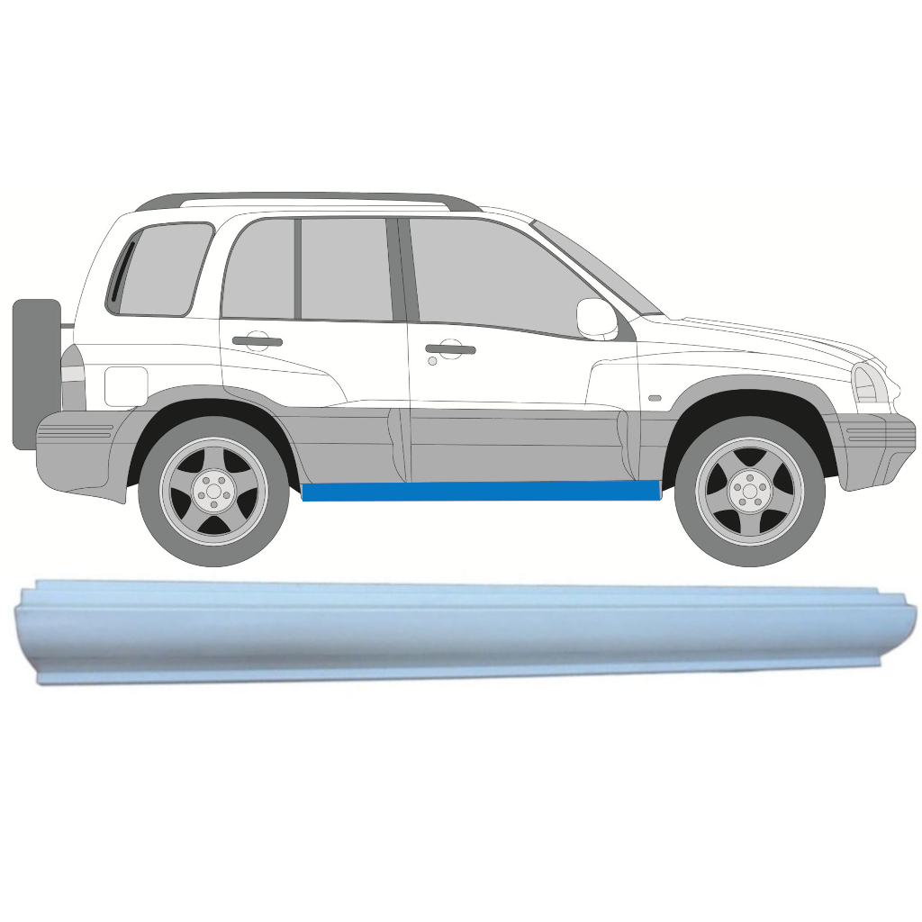 Slieksnis Priekš Suzuki Grand Vitara 1997-2005 / Kreisais = Labais (Simetrisks) 9062