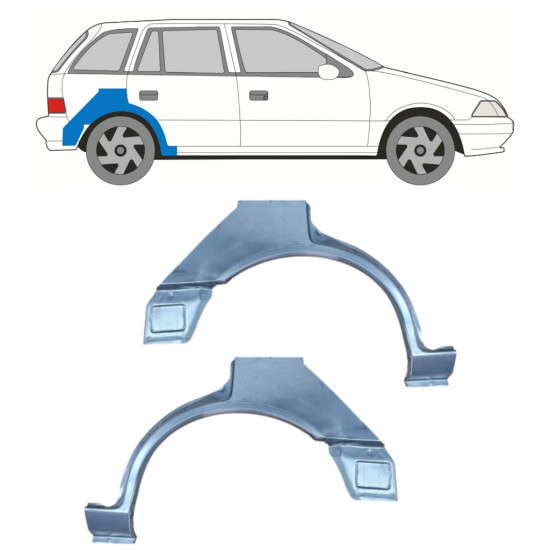 Aizmugurējā arka priekš Suzuki Swift 1988-2004 / Kreisā / Labā / Kreisā / Labā 12766