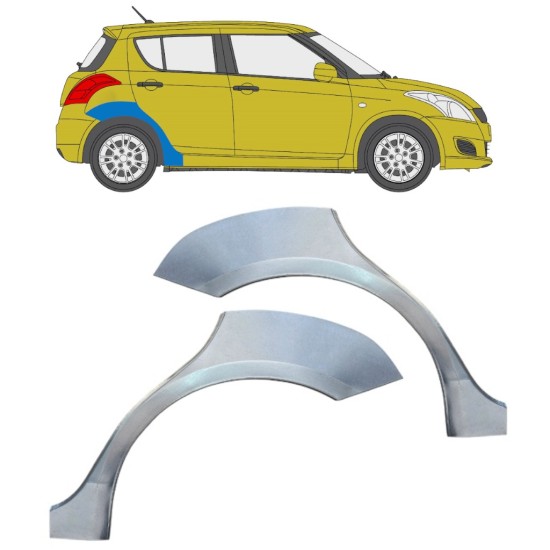Aizmugurējā arka priekš Suzuki Swift 2010-2017 / Kreisais+Labais / Komplekts 16366