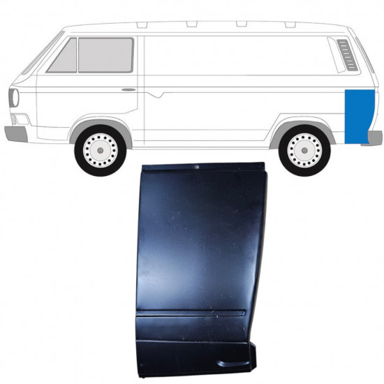 Aizmugurējais statņa stūris priekš VW Transporter T3 1979-1992 / Kreisā 11629