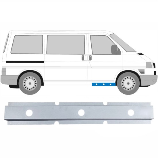 Priekšējo durvju iekšējais slieksnis priekš Volkswagen Transporter T4 1990-2003 / Kreisais = Labais (simetrisks) 17273