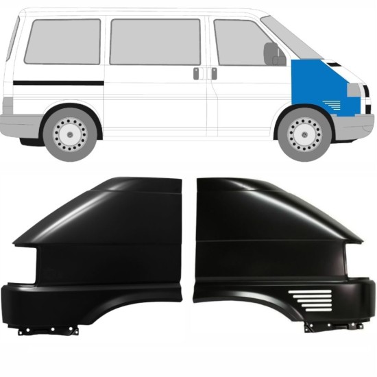 Priekšējais spārns priekš Volkswagen Transporter T4 1996-2003 / Kreisais+Labais / Komplekts 10583