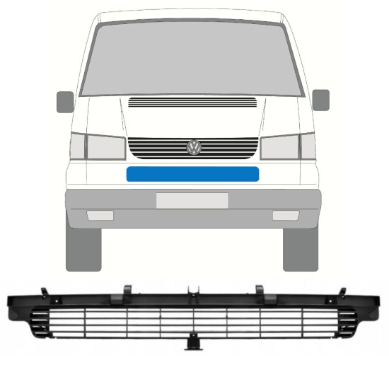 Apakšējais režģis priekš Volkswagen Transporter T4 1996-2003 16237