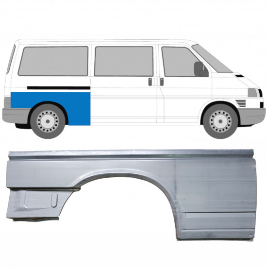 Aizmugurējā arka priekš VW Transporter T4 1990-2003 / LWB / Labā 7148