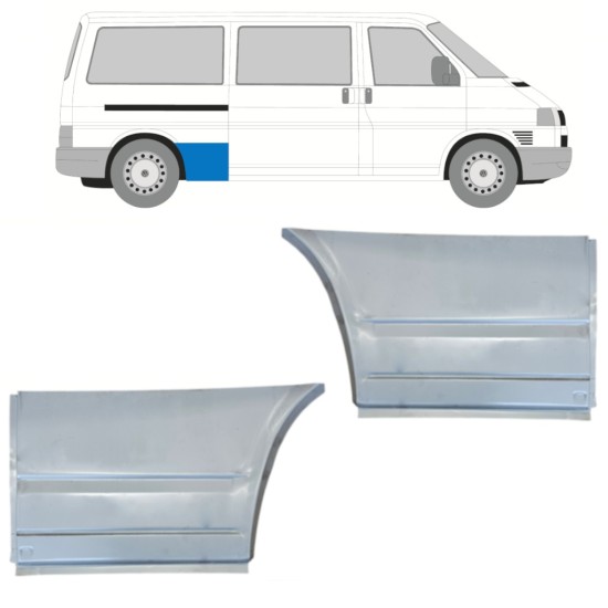 Aizmugurējā arka priekš Volkswagen Transporter T4 1990-2003 / Kreisais+Labais / Komplekts 15077 Aizmugurējā arka priekš Volkswagen Transporter T4 1990-2003 / Kreisais+Labais / Komplekts 15077