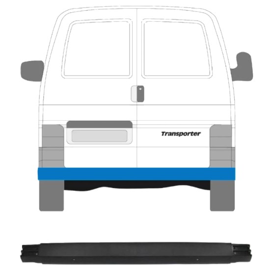Aizmugurējais bamperis priekš Volkswagen Transporter T4 1990-1996 16001