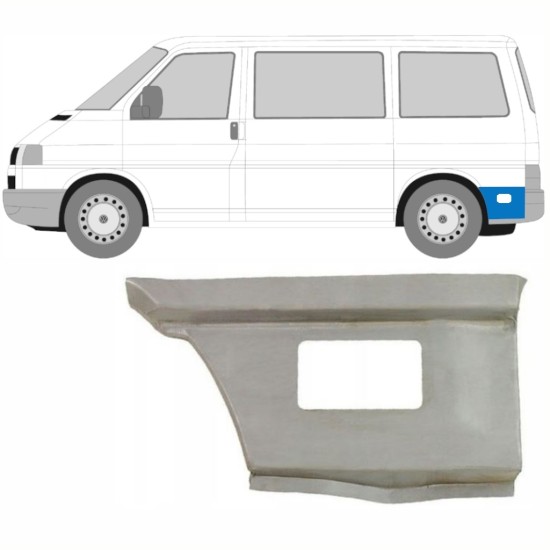 Aizmugurējā arka apakšējā daļa aiz riteņa priekš Volkswagen Transporter T4 1990-2003 / Kreisā 15997
