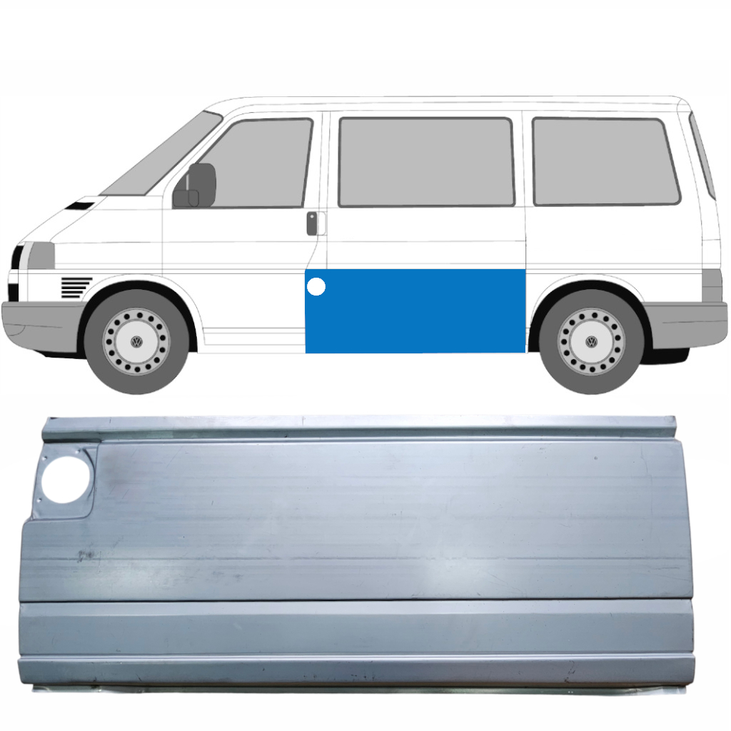 Augsta Sānu Daļa Priekš Volkswagen Transporter T4 1990-2003 / Kreisā 7150
