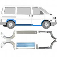 Slieksnis + priekšējā spārna daļa + aizmugurējā spārna daļa priekš VW Transporter T4 1990-  / SWB / MWB / Komplekts 5983