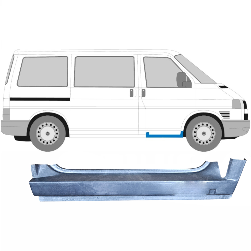 Priekšpuse Durvju Slieksnis Priekš Volkswagen Transporter T4 1990-2003 / Labā 5366