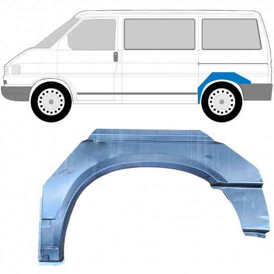 Aizmugurējā arka priekš VW Transporter T4 1990-2003 / SWB / Kreisā 5351