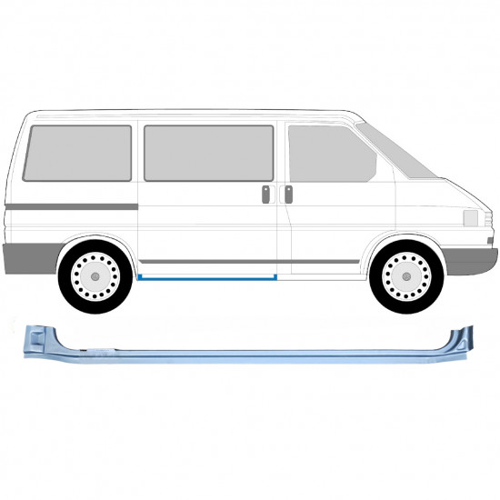 Bīdāmo durvju slieksnis priekš VW Transporter T4 1990-2003 / Labā 5362