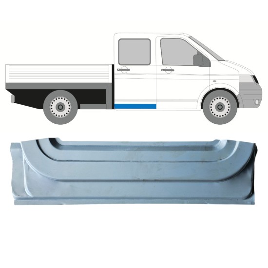 Aizmugurējo durvju iekšējā daļa priekš Volkswagen Transporter T5 2003-2015 / Labā 16867