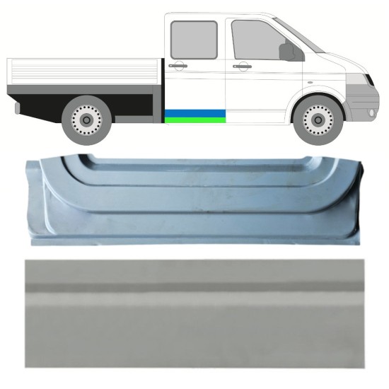 Aizmugurējo durvju iekšējā un ārējā daļa priekš Volkswagen Transporter T5 2003-2015 / Labā / Komplekts 16876