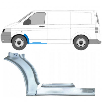 Slieksnis + priekšējā spārna daļa priekš Volkswagen Transporter T5 2003-2015 / Kreisā / Komplekts 12637