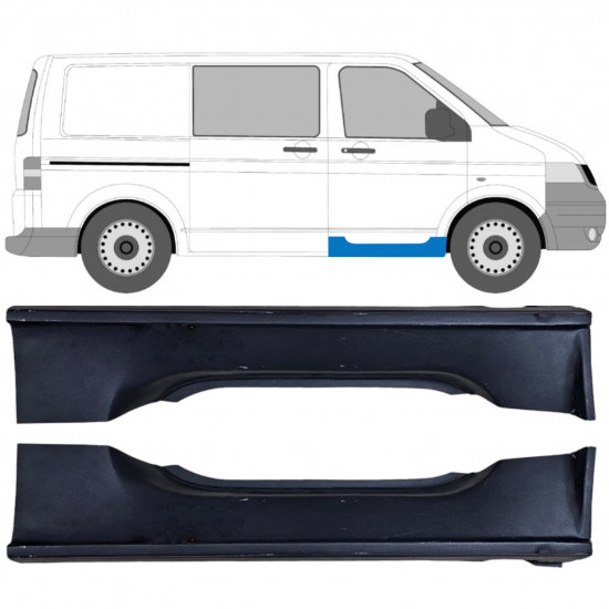 Priekšpuse durvju slieksnis  priekš Volkswagen Transporter T5 2003-2015 / Komplekts 12518