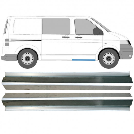 Priekšpuse durvju slieksnis  priekš VW Transporter T5 2003-2015 / Kreisais = Labais (simetrisks) / Komplekts 9695