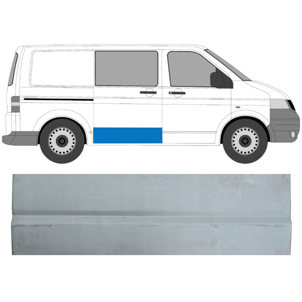 Bīdāmo Durvju Ārējā Daļa Priekš Vw Transporter T5 2003-2015 / Labā 7144