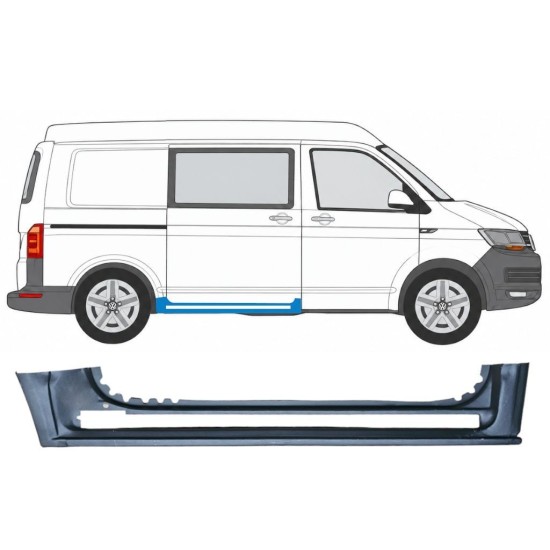 Bīdāmo durvju slieksnis priekš Volkswagen Transporter T6 2015-2024 / Labā 17113