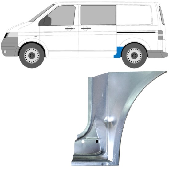 Aizmugurējā arka priekš Volkswagen Transporter T5 2003-2015 / Kreisā 16670