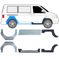 Slieksnis + aizmugurējā spārna daļa priekš Volkswagen Transporter T5 2003- / SWB / Komplekts 11534