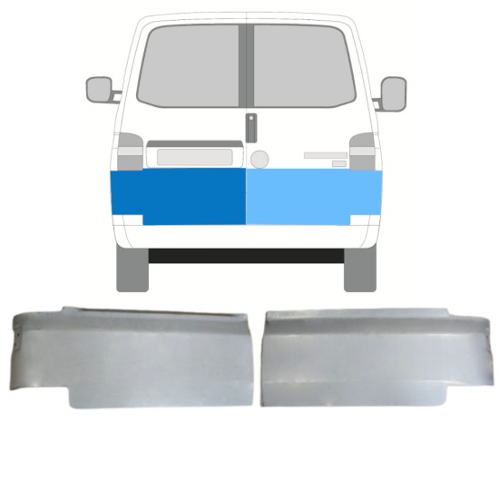 Aizmugurējo durvju panelis priekš Volkswagen Transporter T5 2003-2015 / Kreisais+Labais / Komplekts 15094