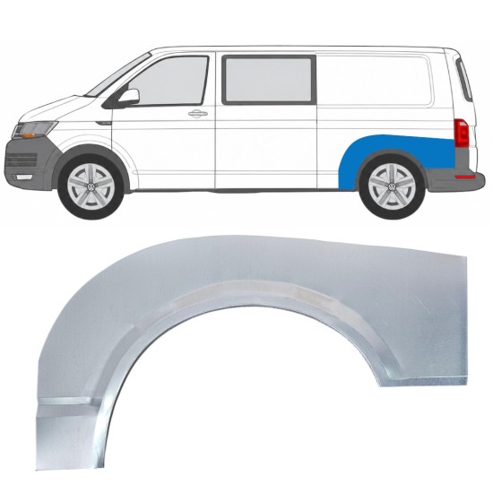 Aizmugurējā arka priekš Volkswagen Transporter T6 2015-2024 / Kreisā 17144