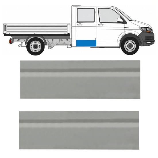 Aizmugurējo durvju ārējā daļa priekš Volkswagen Transporter T6 2015-2024 / Kreisais = Labais (simetrisks) 17126