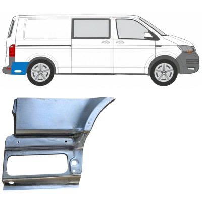 Aizmugurējā arka apakšējā daļa aiz riteņa priekš Volkswagen Transporter T6 2015-2024 / Labā 17200