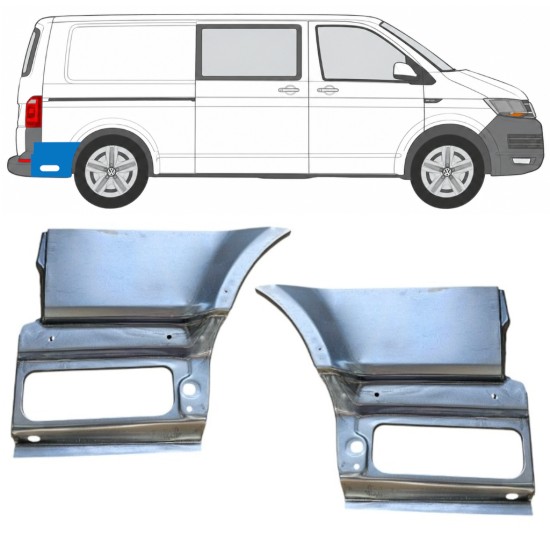 Aizmugurējā arka apakšējā daļa aiz riteņa priekš Volkswagen Transporter T6 2015-2024 / Kreisais+Labais 17202