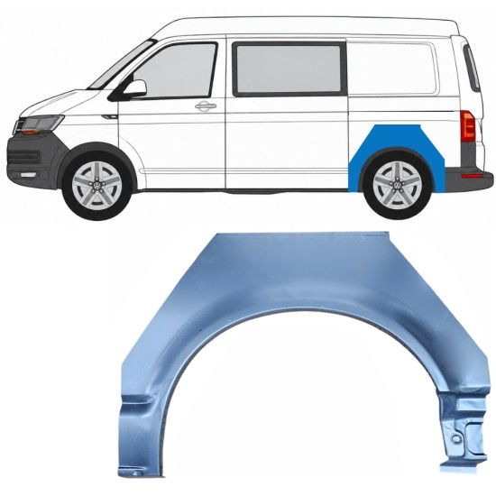 Aizmugurējā arka priekš Volkswagen Transporter T6 2015-2024 / Kreisā 17115