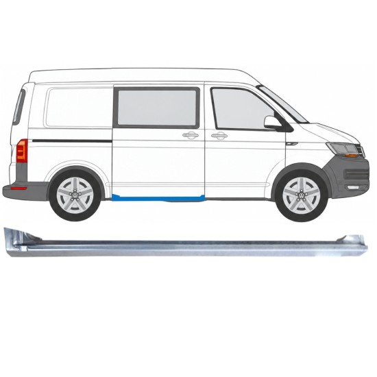 Bīdāmo durvju slieksnis priekš Volkswagen Transporter T6 2015-2024 / Labā 17179