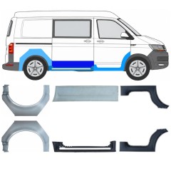 Slieksnis + aizmugurējā spārna daļa priekš Volkswagen Transporter T6 2015-2024 17136