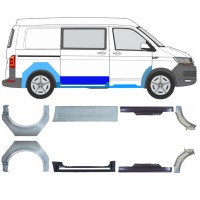 Slieksnis + aizmugurējā spārna daļa priekš Volkswagen Transporter T6 2015-2024 17135