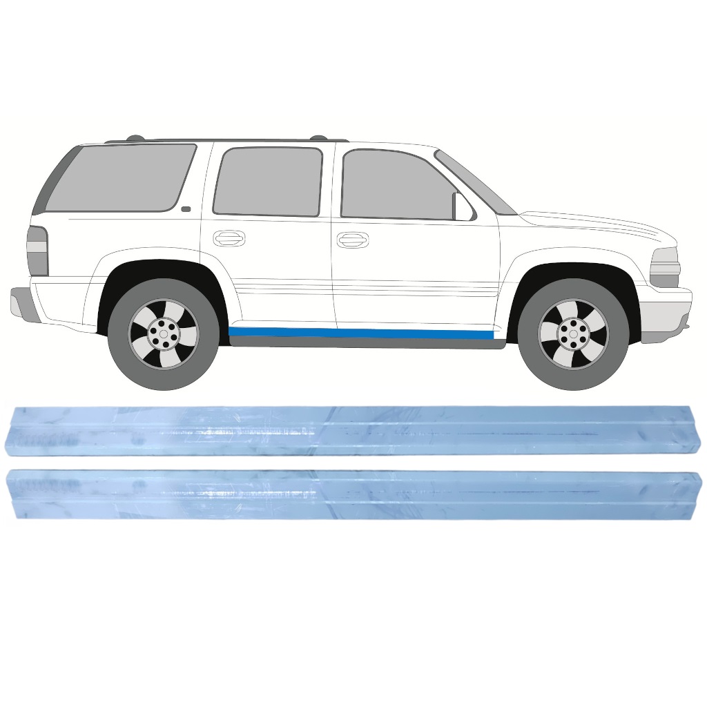Slieksnis Priekš Chevrolet Tahoe 1999-2006 / Kreisais = Labais (Simetrisks) / Komplekts 9744