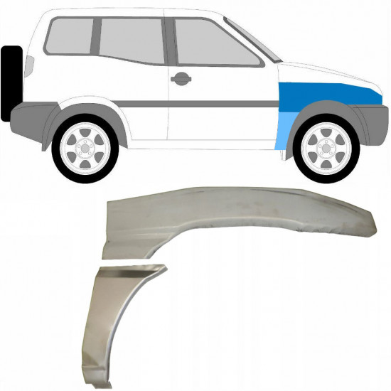 Priekšējā spārna daļa priekš Nissan Terrano 1993-1999 / Labā / Komplekts 10059