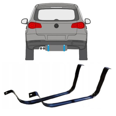 Degvielas tvertnes kronšteini priekš Volkswagen Tiguan 2007-2016 14954