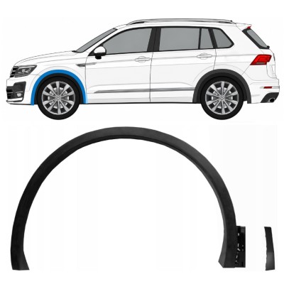 Priekšējā spārna sānu josla priekš Volkswagen Tiguan 2016-2024 R-Line / Kreisā / Komplekts 14853