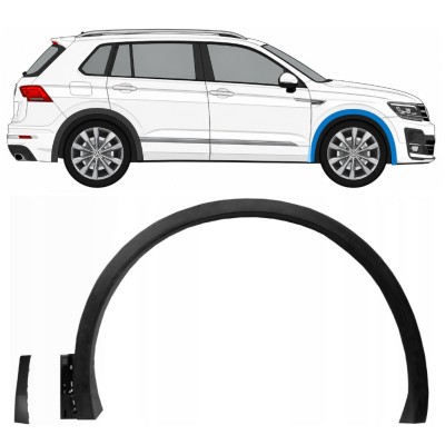 Priekšējā spārna sānu josla priekš Volkswagen Tiguan 2016-2024 R-Line / Labā / Komplekts 14848