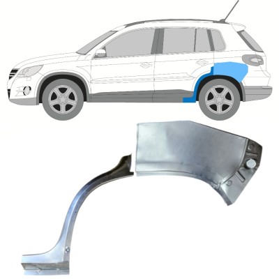 Aizmugurējā arka priekš Volkswagen Tiguan 2007-2016 / Kreisā / Komplekts 15788