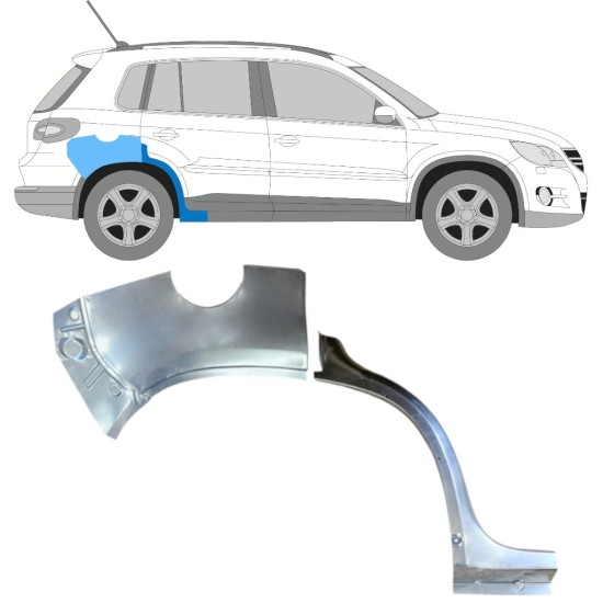 Aizmugurējā arka priekš Volkswagen Tiguan 2007-2016 / Labā / Komplekts 15787
