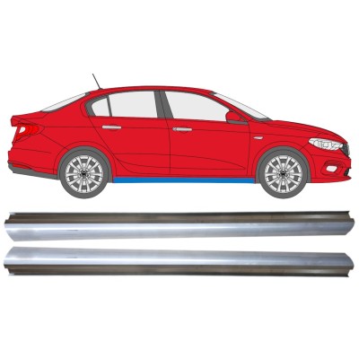 Sliekšņa apakšējā daļa priekš Fiat Tipo 2016- / Kreisais+Labais / Komplekts 14974