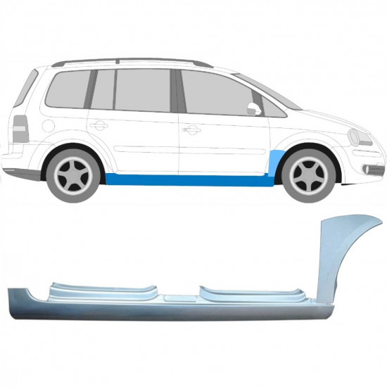 Slieksnis + priekšējā spārna daļa priekš VW Touran 2003-2010 / Labā 11164